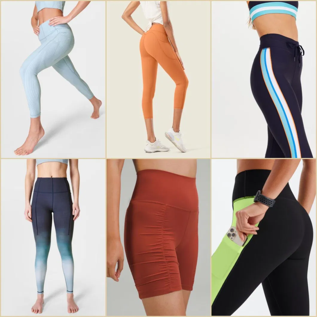 Fitness Girl Women High Waisted Nude Yoga Tights Leggings Pants Sexy Custom Logo Fitness & Yoga Wear