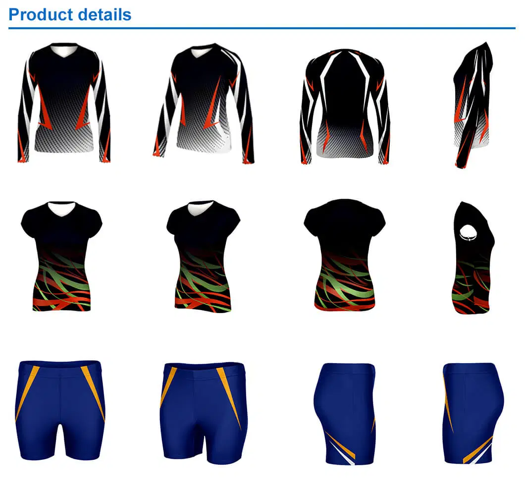 OEM Custom Clothing Sublimation Long Sleeve Jersey Shirt Women Beach Sports Uniform Volleyball Wear