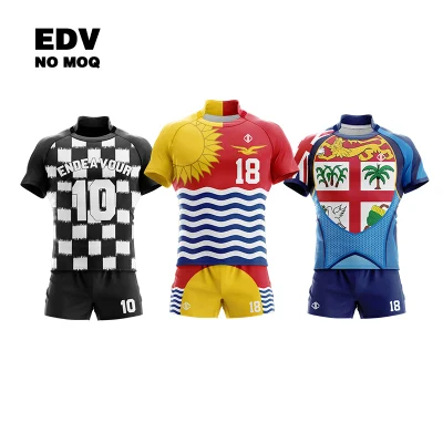 Abbigliamento sportivo personalizzato OEM con subulimazione per le squadre di rugby delle squadre maschili